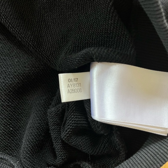 Adidas Women's Cropped Hoodie Size Small Black White Firebird Long Sleeve - Picture 5 of 8